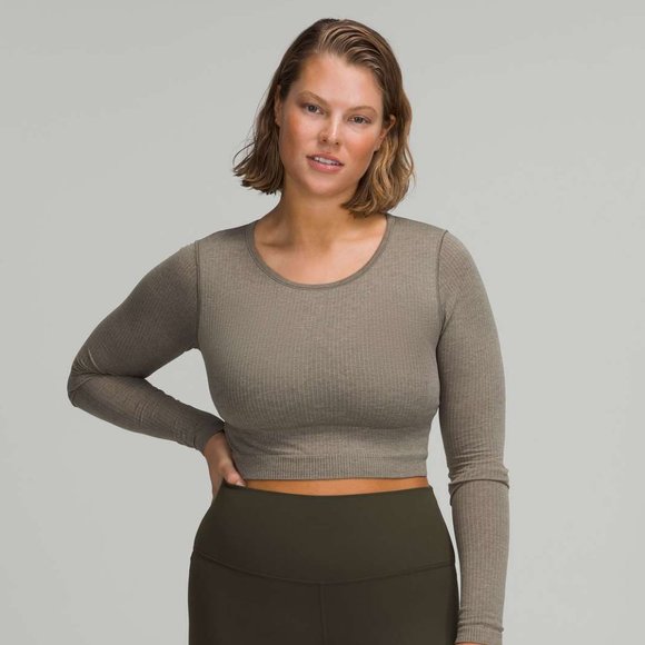 Lululemon Ebb to Street Long Sleeve Shirt Rover Size 4 - Picture 1 of 4